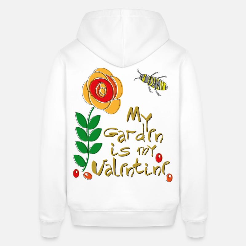 mon jardin est mon Valentin - Sweat à capuche SOUNDER Stanley/Stella Unisexe - blanc