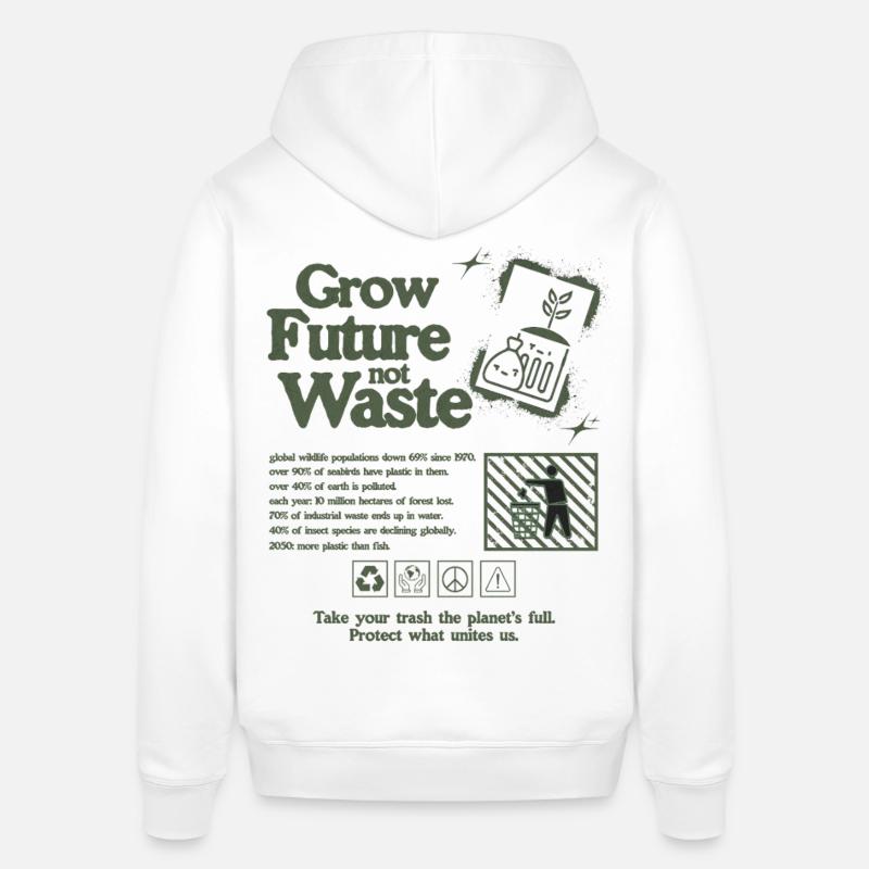 Déclaration de croissance durable Imprimer - Sweat à capuche SOUNDER Stanley/Stella Unisexe - blanc