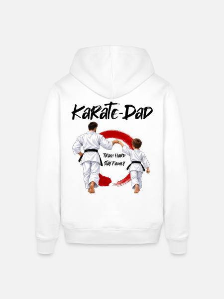 Karate Dad mit Sohn - Stanley/Stella Unisex Hoodie SOUNDER - Weiß