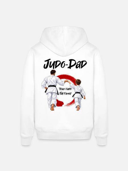 Judo Dad mit Sohn - Stanley/Stella Unisex Hoodie SOUNDER - Weiß