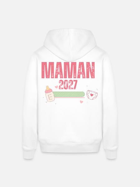 Mutter 2027 Schwangerschaftsankündigung – Werdende Mutter - Stanley/Stella Unisex Hoodie SOUNDER - Weiß