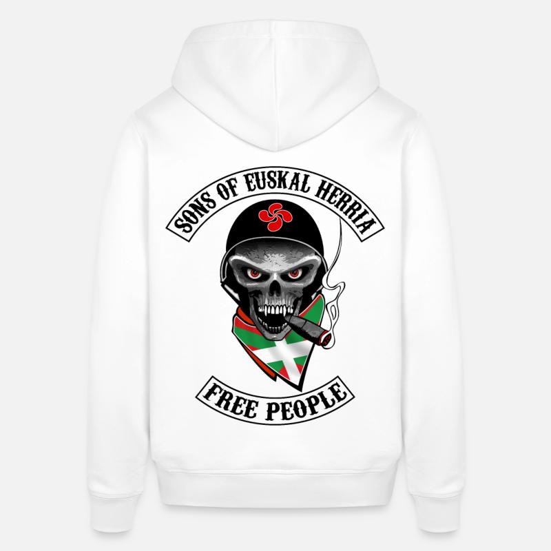 basques bikers design - Sweat à capuche SOUNDER Stanley/Stella Unisexe - blanc