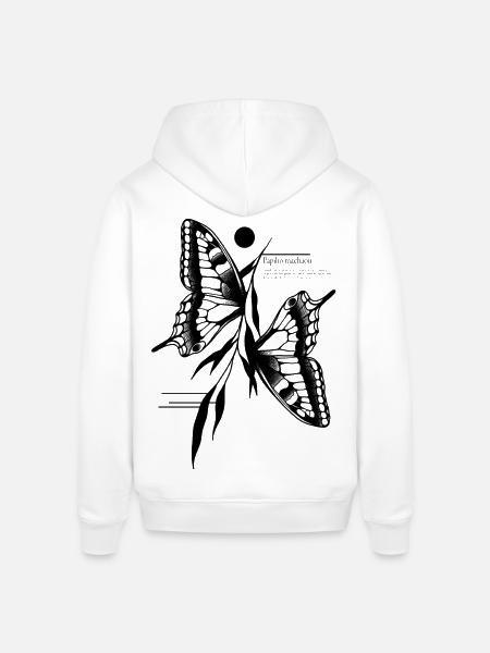 Dovetail Butterfly - Stanley/Stella SOUNDER Unisex Hoodie - white