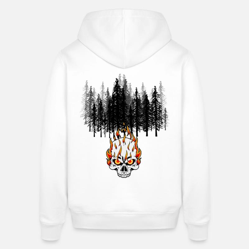 Forest fire fire fire devil flame conservation - Stanley/Stella SOUNDER Unisex Hoodie - white