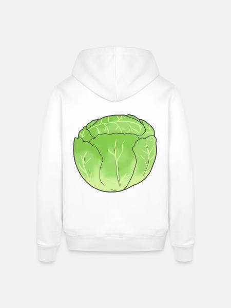 Isberg Sallad Kål Grönsaker Ekologisk Vegetarisk Trädgård - Luvtröja SOUNDER unisex från Stanley/Stella - vit