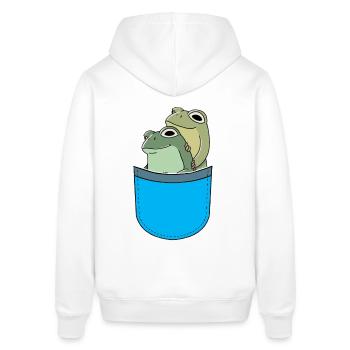 Taschen Frösche Frosch Amphibie Kröten - Stanley/Stella Unisex Hoodie SOUNDER - Weiß - Hinten - Alina (178cm)