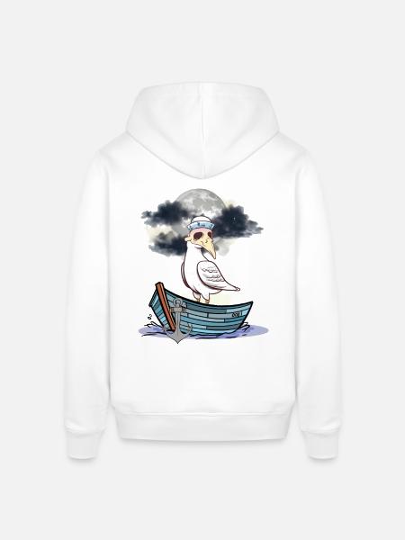 Måger Måger Naturbeskyttelse Forurening - Stanley/Stella SOUNDER unisex hoodie - hvid