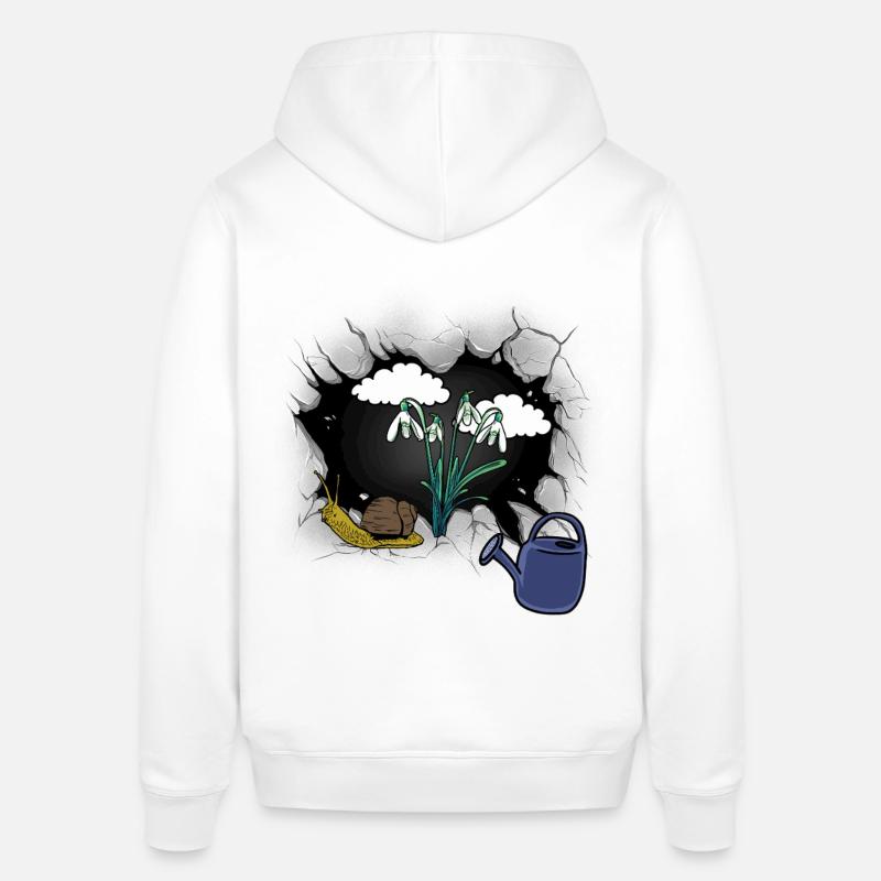 perce-neige fleur escargot escargot - Sweat à capuche SOUNDER Stanley/Stella Unisexe - blanc