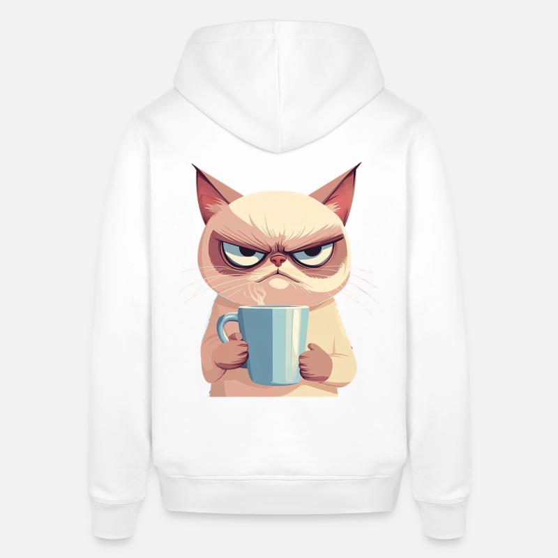 Grumpy Style: with Coffee - Stanley/Stella SOUNDER Unisex Hoodie - white