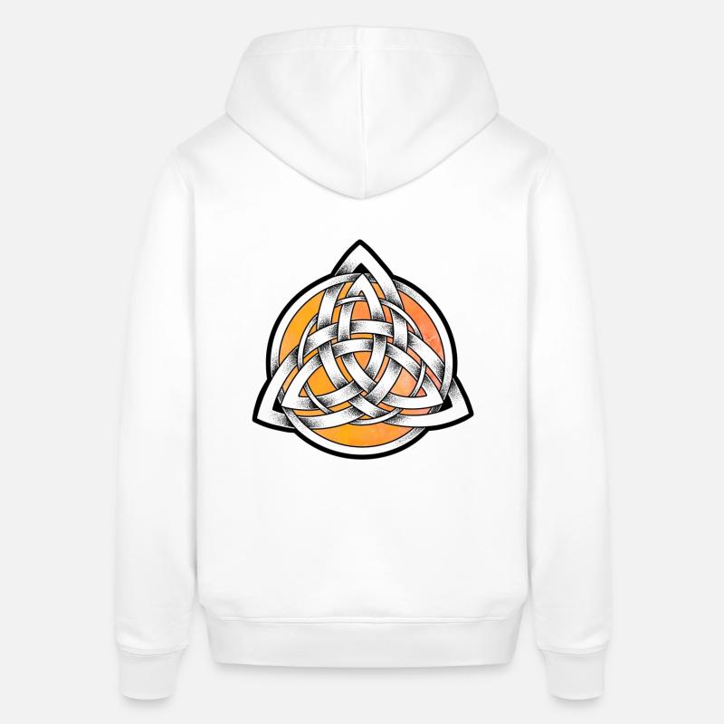 Triquetra dotwork - Sweat à capuche SOUNDER Stanley/Stella Unisexe - blanc