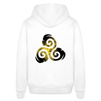 Triskèle Grund skulls - Stanley/Stella Unisex Hoodie SOUNDER - Weiß - Hinten - Alina (178cm)