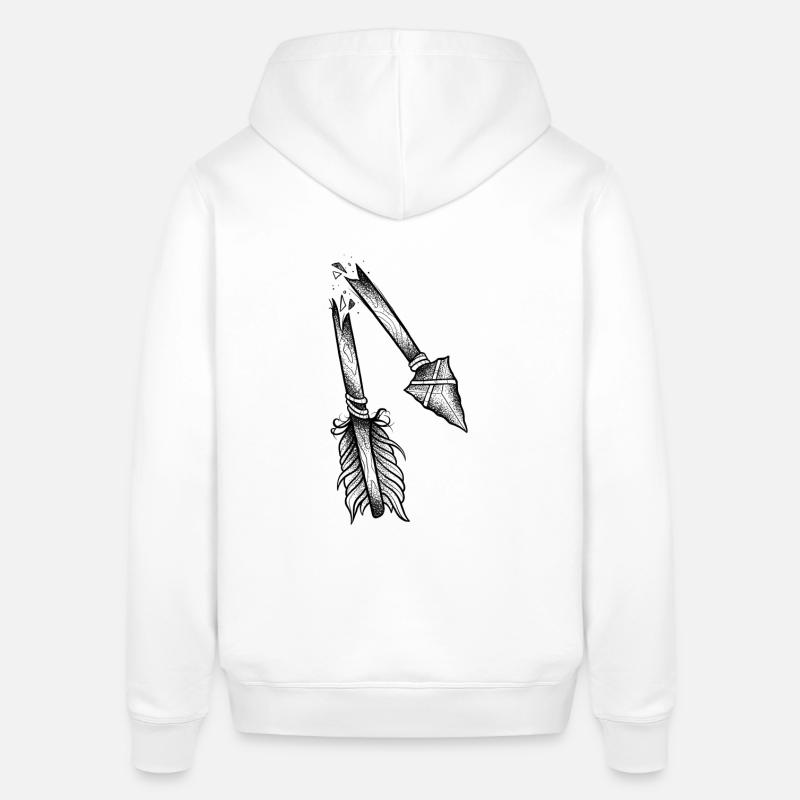 Flèche brisé dotwork - Sweat à capuche SOUNDER Stanley/Stella Unisexe - blanc