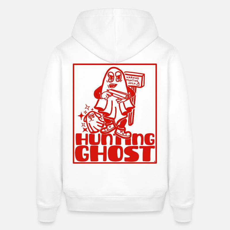 Fantôme chasseur pas hanteur - Sweat à capuche SOUNDER Stanley/Stella Unisexe - blanc