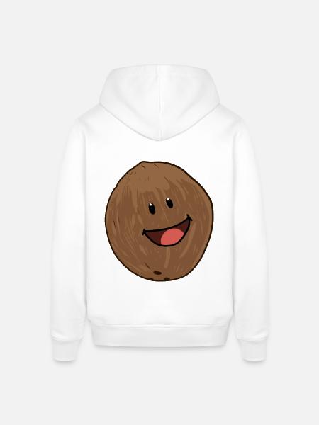 Coconut Coconut Nuts Nut Coconuts - Stanley/Stella SOUNDER Unisex Hoodie - white