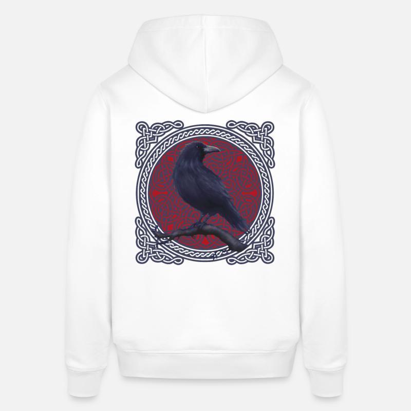 Corbeau Celtique - Sweat à capuche SOUNDER Stanley/Stella Unisexe - blanc