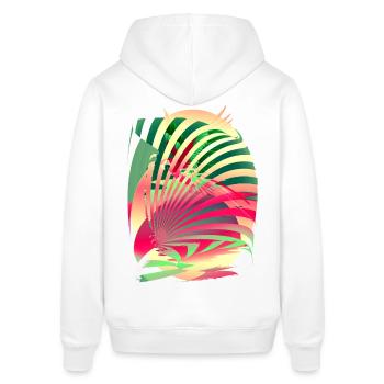 Sonne Papagei Sommer - Stanley/Stella Unisex Hoodie SOUNDER - Weiß - Hinten - Alina (178cm)