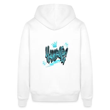 Hamburg - Stanley/Stella Unisex Hoodie SOUNDER - Weiß - Hinten - Alina (178cm)