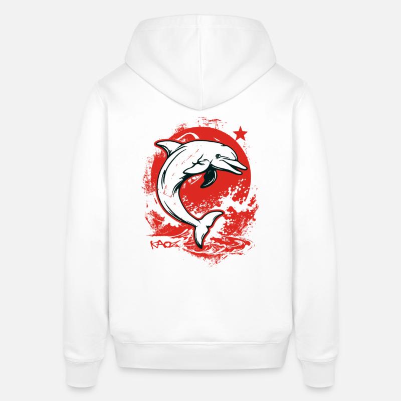Parodie avec Star Dolphin Buddy - Sweat à capuche SOUNDER Stanley/Stella Unisexe - blanc