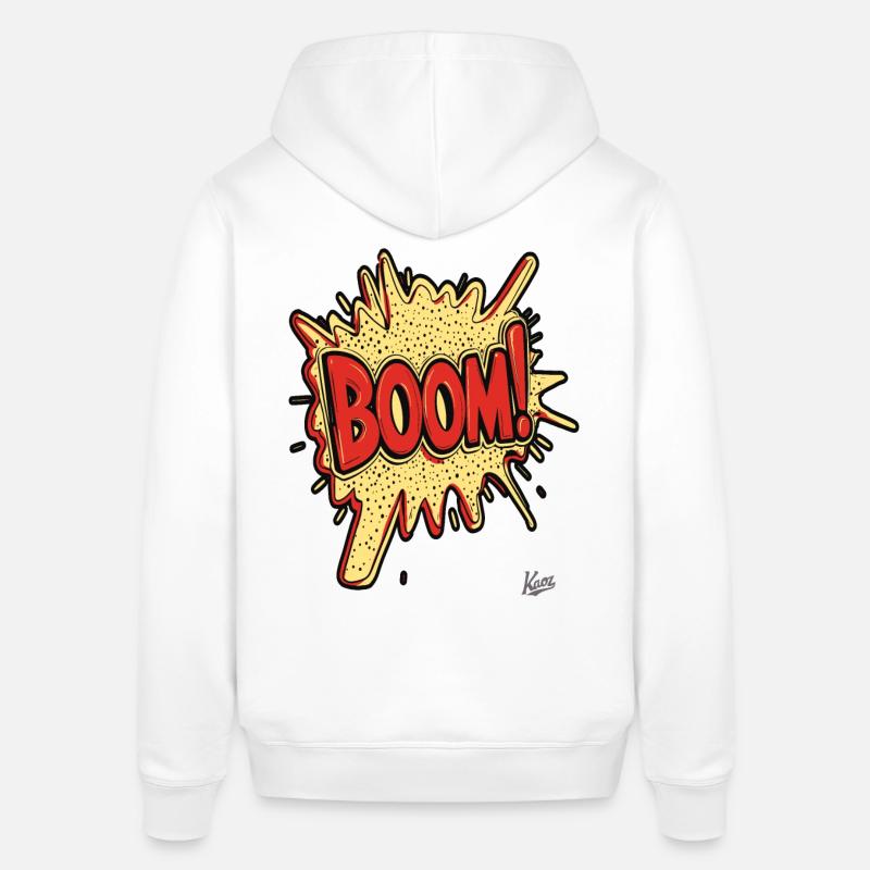 Boom - Explosion de bande dessinée - Sweat à capuche SOUNDER Stanley/Stella Unisexe - blanc