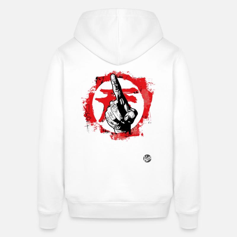 pointer avec l’index - Sweat à capuche SOUNDER Stanley/Stella Unisexe - blanc