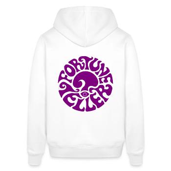 FORTUNE TELLER - lila - Wahrsager*in psychedelic - Stanley/Stella Unisex Hoodie SOUNDER - Weiß - Hinten - Alina (178cm)