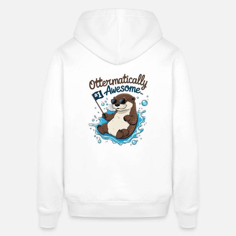 Otter-like cool – Funny Otter - Stanley/Stella SOUNDER Unisex Hoodie - white