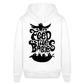 feed the Babies ! Futter Totem Vogel Nest sixties - Stanley/Stella Unisex Hoodie SOUNDER - Weiß - Hinten - Alina (178cm)