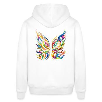 Schmetterling - Free your mind by Inart - Stanley/Stella Unisex Hoodie SOUNDER - Weiß - Hinten - Alina (178cm)
