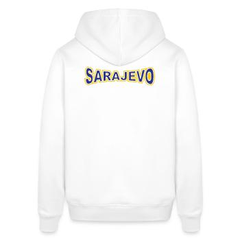 Sarajevo, moj grad. - Stanley/Stella Unisex Hoodie SOUNDER - Weiß - Hinten - Alina (178cm)