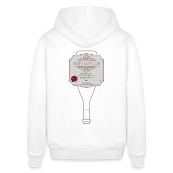Wine Taste Club Design in Wein Etikett Optik - Stanley/Stella Unisex Hoodie SOUNDER - Weiß - Hinten - Alina (178cm)