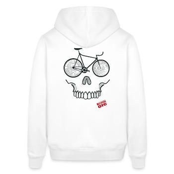 skull cyclist - Stanley/Stella Unisex Hoodie SOUNDER - Weiß - Hinten - Alina (178cm)