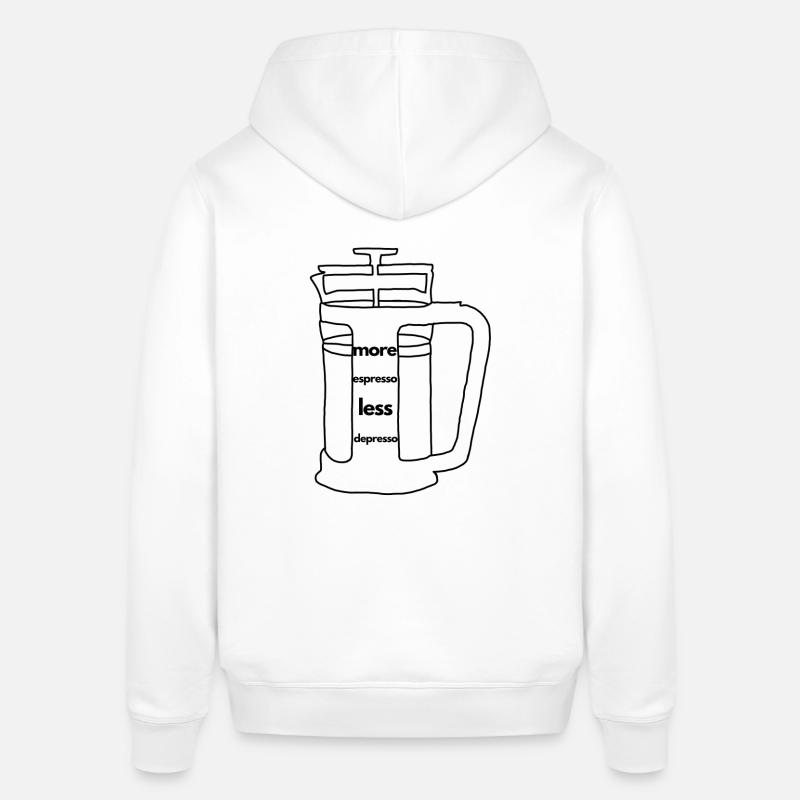 Espresso - Cafetière à piston - Sweat à capuche SOUNDER Stanley/Stella Unisexe - blanc