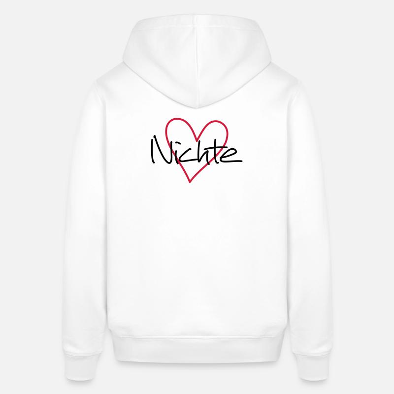 Nichte Herz Geschenk Geschenkidee Partnerlook - Stanley/Stella Unisex Hoodie SOUNDER - Weiß