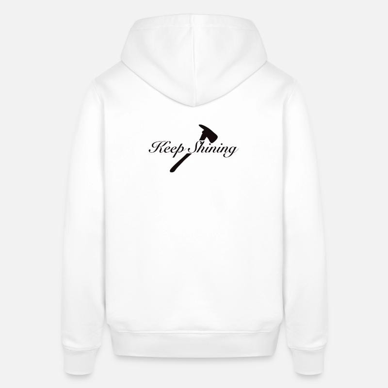 Continue de briller - Sweat à capuche SOUNDER Stanley/Stella Unisexe - blanc