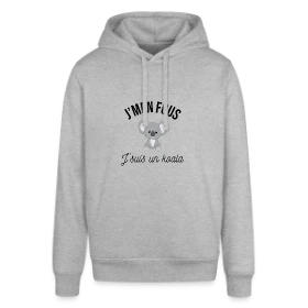 Maquette de Sweat à capuche SOUNDER Stanley/Stella Unisexe « T-shirt "J'm'en Fous, J'suis un Koala" - Humour Décontracté » à imprimer et personnaliser