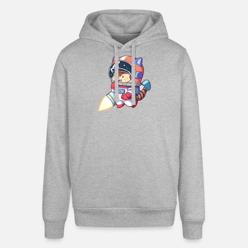 Astronaute chat en combinaison spatiale - Sweat à capuche SOUNDER Stanley/Stella Unisexe - gris chiné
