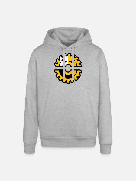 Circular Saw Mascot Logo - Stanley/Stella SOUNDER Unisex Hoodie - heather grey