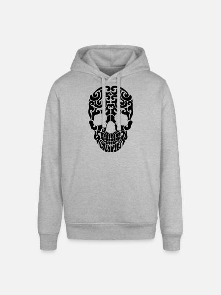 skull_tribal - Stanley/Stella Unisex Hoodie SOUNDER - Grau meliert