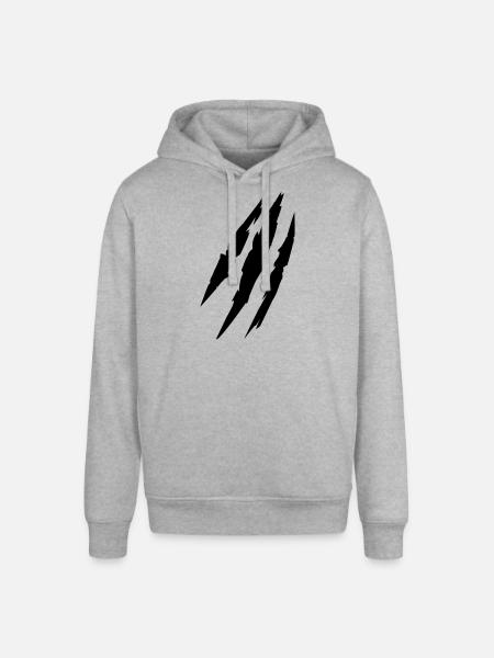 Beast animal scratches claw marks blood scars - Stanley/Stella SOUNDER Unisex Hoodie - heather grey