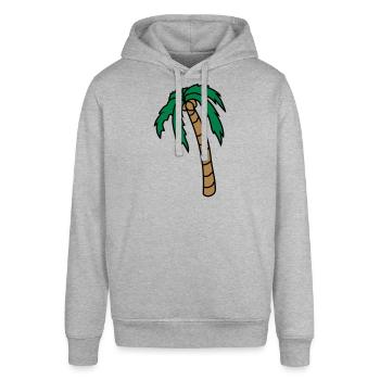 Hanging Palm Design - Stanley/Stella SOUNDER Unisex Hoodie - heather grey - Front - Alina (178cm) & Michal (187cm)