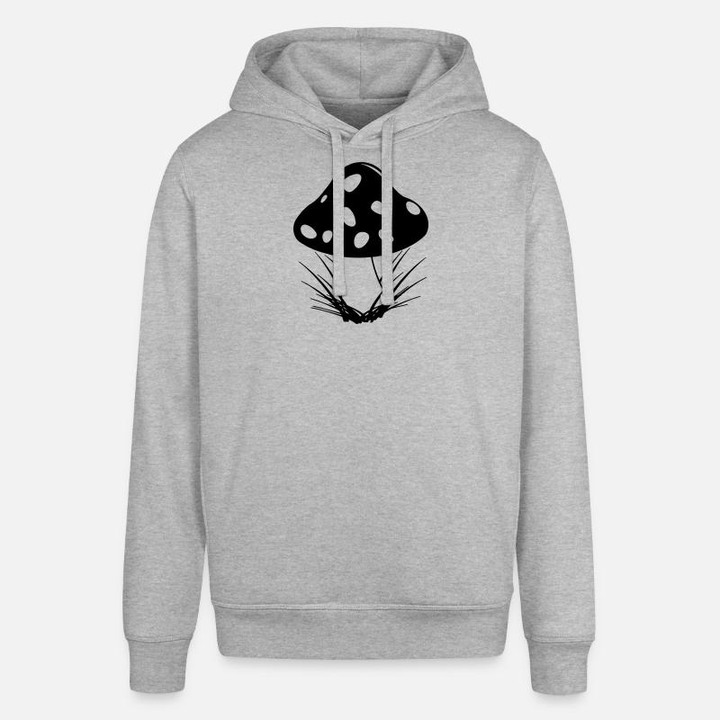 Champignon d’automne avec des points blancs - Sweat à capuche SOUNDER Stanley/Stella Unisexe - gris chiné