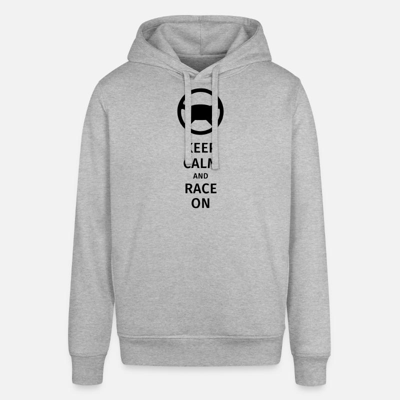 keep calm and race on - Sweat à capuche SOUNDER Stanley/Stella Unisexe - gris chiné