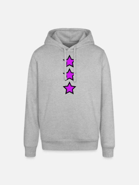 Magenta Sterne - Stanley/Stella Unisex Hoodie SOUNDER - Grau meliert