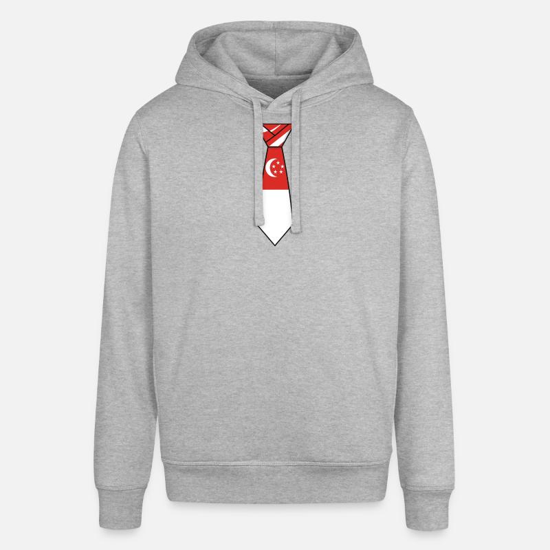 Cravate de Singapour – Conception du drapeau - Sweat à capuche SOUNDER Stanley/Stella Unisexe - gris chiné