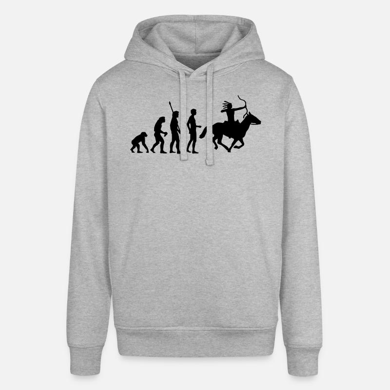 evolution_indianer - Sweat à capuche SOUNDER Stanley/Stella Unisexe - gris chiné