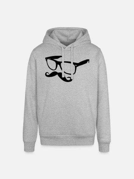 nerdy moustache - Stanley/Stella Unisex Hoodie SOUNDER - Grau meliert