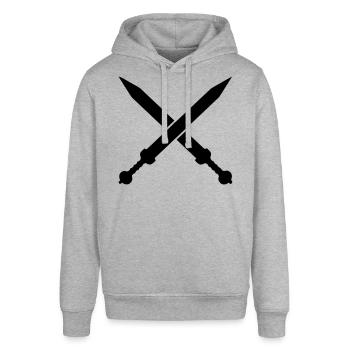 Schwerter - Stanley/Stella Unisex Hoodie SOUNDER - Grau meliert - Vorne - Alina (178cm) & Michal (187cm)