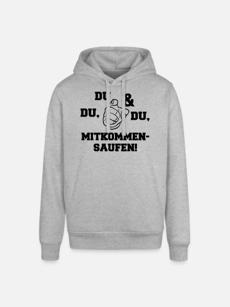 mitkommen_saufen - Stanley/Stella Unisex Hoodie SOUNDER - Grau meliert