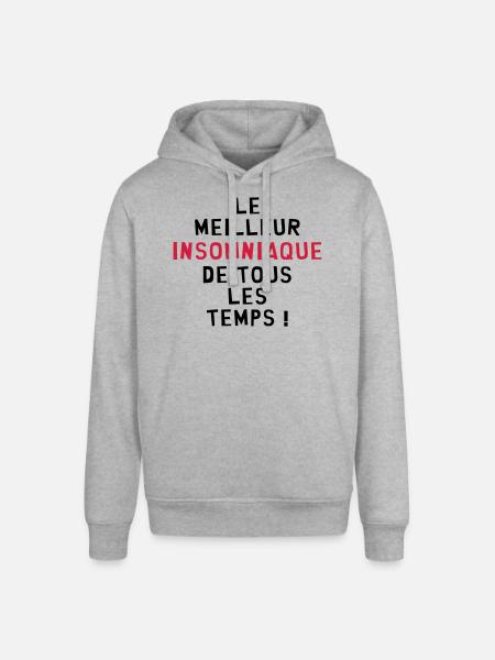 Insomniaque / Insomnie / Noctambule / Sommeil - Sweat à capuche SOUNDER Stanley/Stella Unisexe - gris chiné