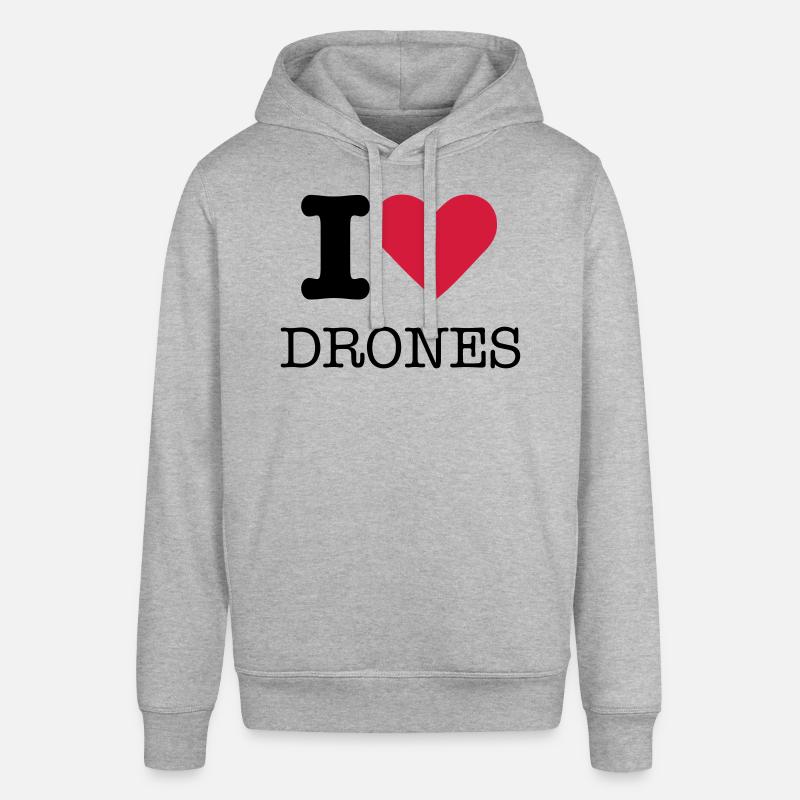I love drones - Sudadera unisex Stanley/Stella SOUNDER - gris jaspeado